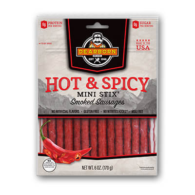 Dearborn Sausage Co Hot & Spicy Mini Stix