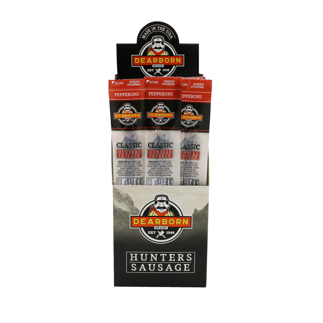 Dearborn Sausage Company Classic Pepperoni Hunters Sausage 1 oz ea/24 ct