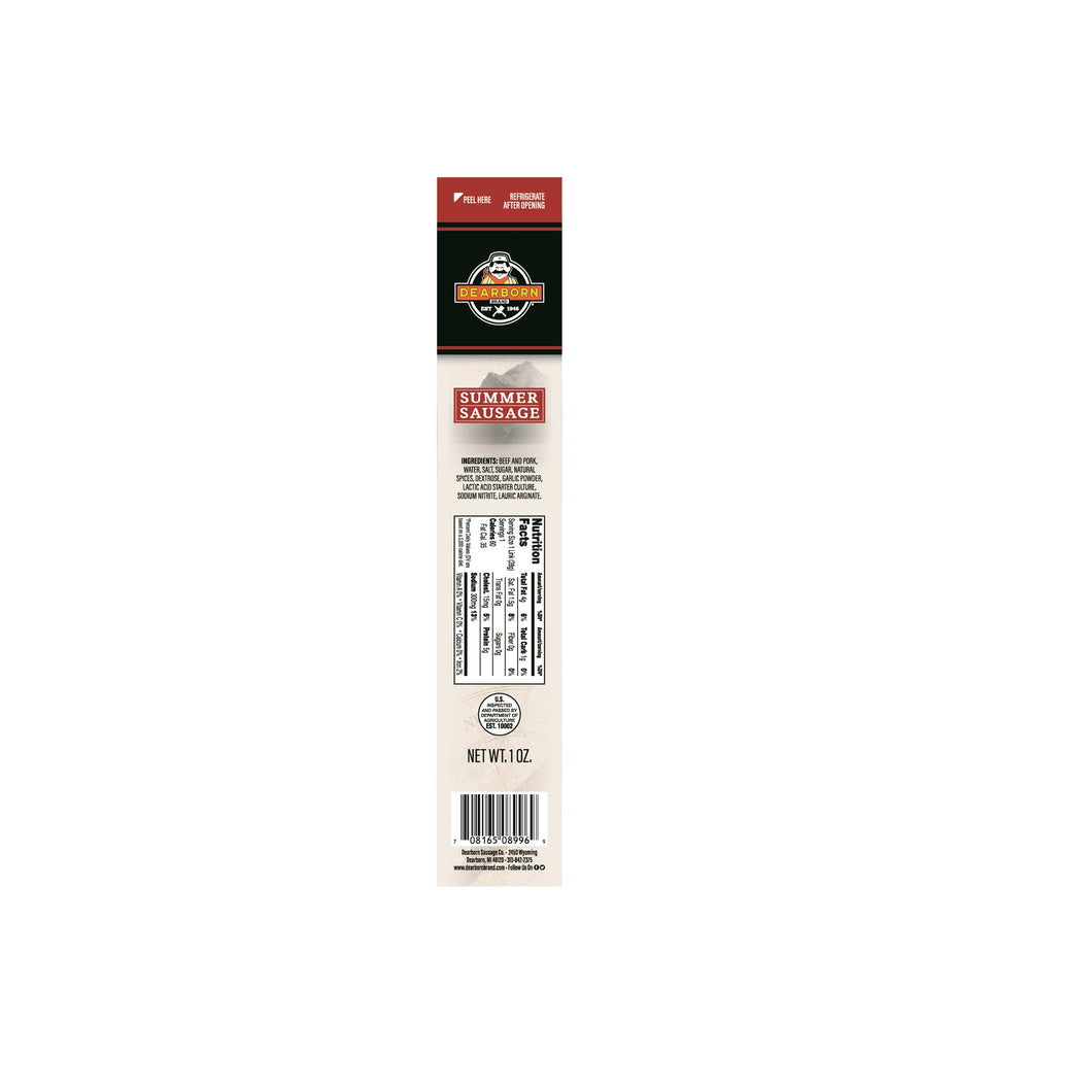 Dearborn Sausage Company Classic Summer Sausage 1 oz ea/24 ct